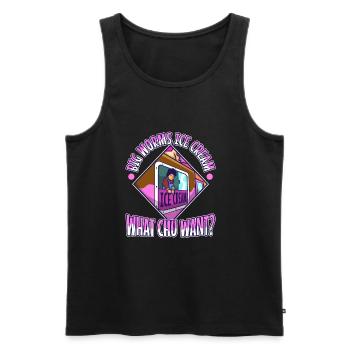 Big worms ice cream truck - Männer Premium Bio Tank Top - Schwarz - Vorne - AI Model Male 178 light (178cm)