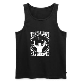 The Talent has arrived cornhole - Men's Premium Organic Tank Top - black - Front - Michal (187cm)