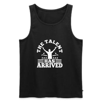 The Talent has arrived cornhole - Men's Premium Organic Tank Top - black - Front - Michal (187cm)