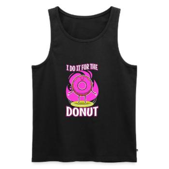 I do it for the Donuts - Men's Premium Organic Tank Top - black - Front - AI Model Male 178 light (178cm)