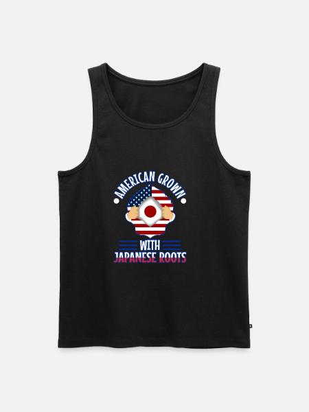 American grown with japanese roots - Men's Premium Organic Tank Top - black