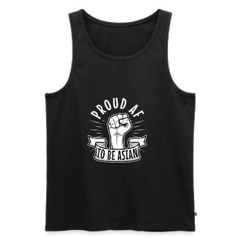 Proud af to be asian - Männer Premium Bio Tank Top - Schwarz - Vorne - Michal (187cm)
