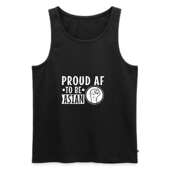 Proud af to be asian - Männer Premium Bio Tank Top - Schwarz - Vorne - Michal (187cm)