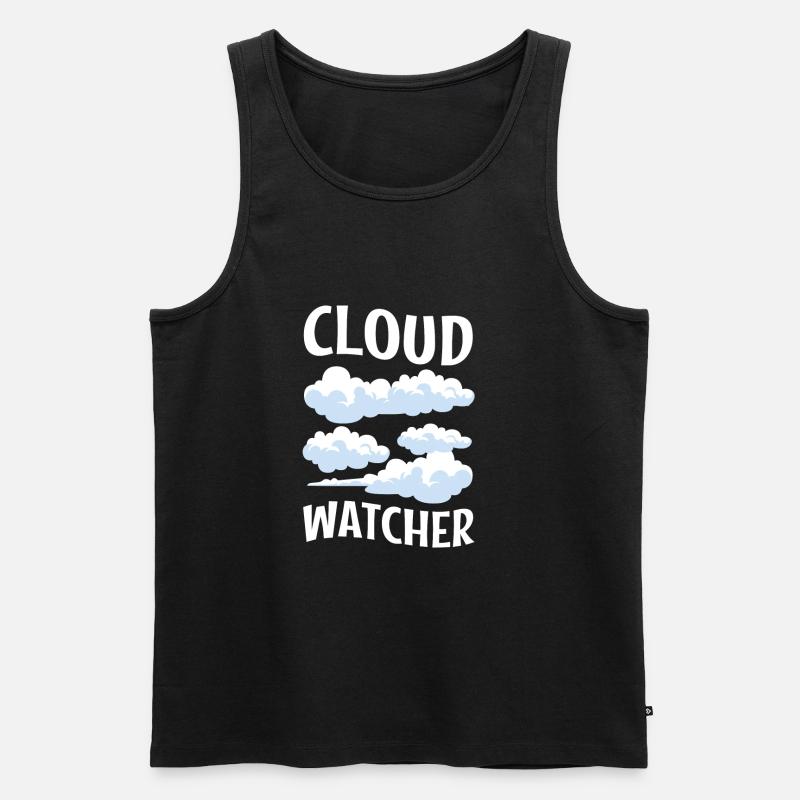 Cloud Watcher - Männer Premium Bio Tank Top - Schwarz