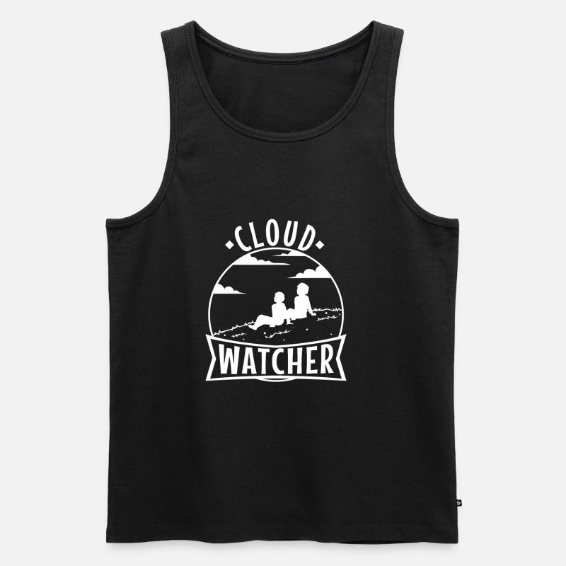 Cloud Watcher - Männer Premium Bio Tank Top - Schwarz