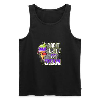 I Do It For The Ice Cream - Men's Premium Organic Tank Top - black - Front - AI Model Male 178 light (178cm)