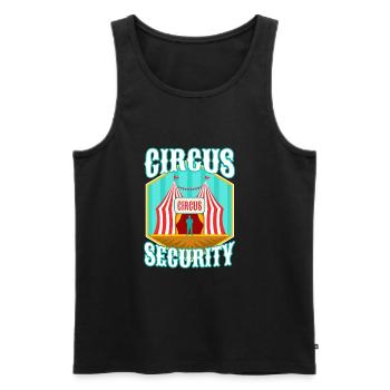Circus security - Männer Premium Bio Tank Top - Schwarz - Vorne - AI Model Male 178 light (178cm)
