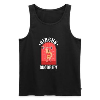 Circus security - Männer Premium Bio Tank Top - Schwarz - Vorne - AI Model Male 178 light (178cm)