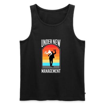 Under New Management - Men's Premium Organic Tank Top - black - Front - Michal (187cm)