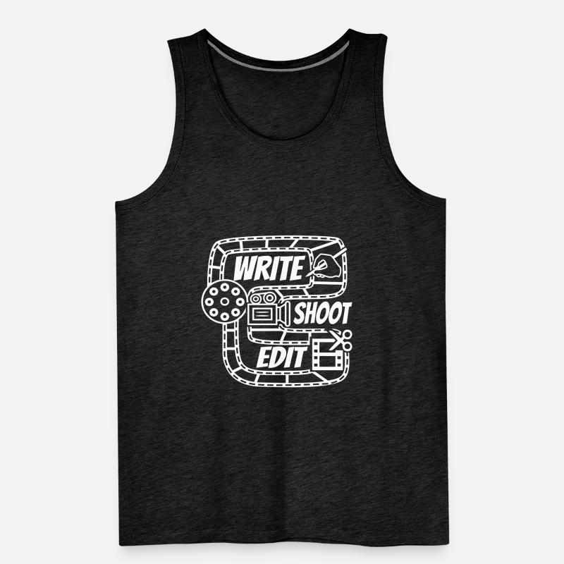 Write Shoot Edit Repeat Men's Premium Organic Tank Top