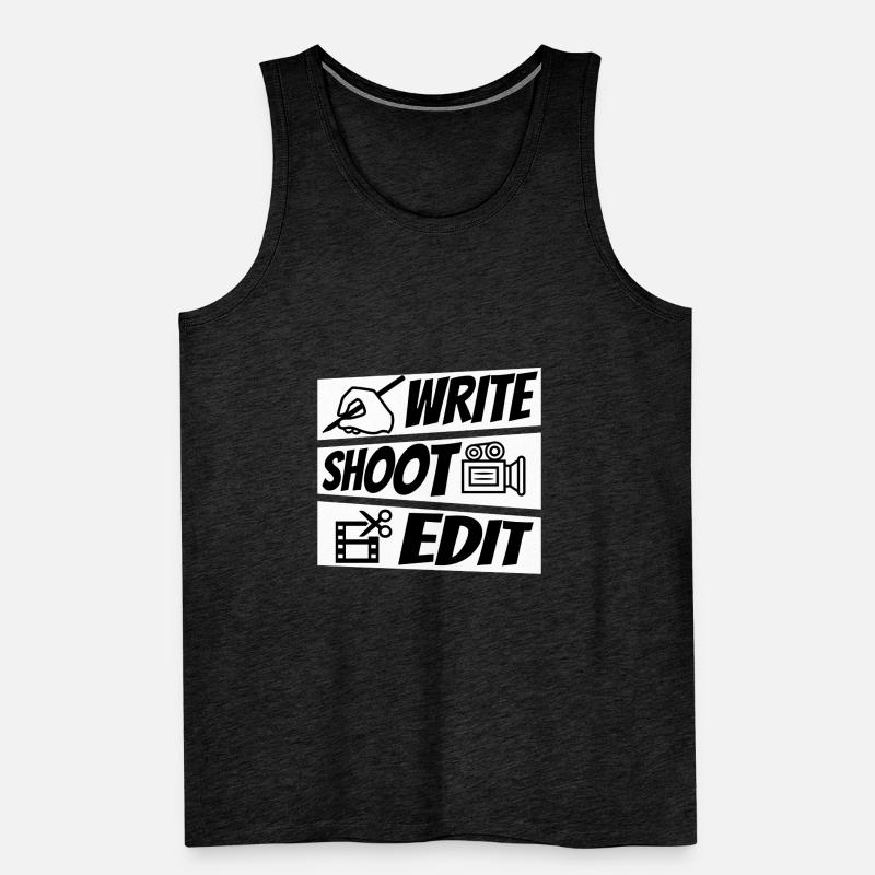 Write Shoot Edit Repeat Men's Premium Organic Tank Top