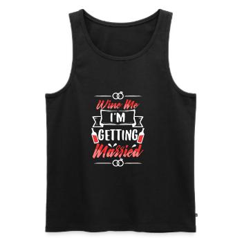 Je me marie - Débardeur bio Premium Homme - noir - Devant - Michal (187cm)