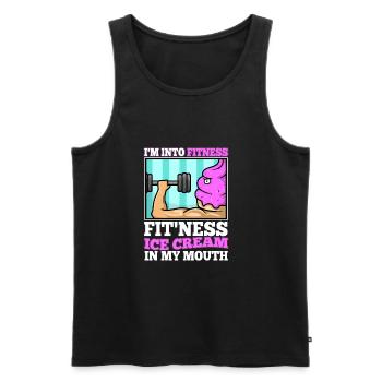 Im into fitness ice cream - Männer Premium Bio Tank Top - Schwarz - Vorne - Michal (187cm)