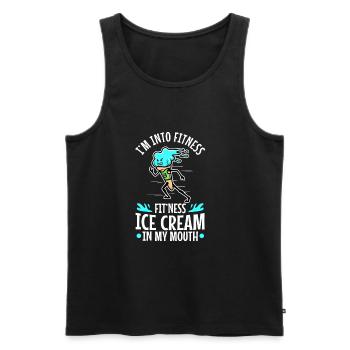 Im into fitness ice cream - Männer Premium Bio Tank Top - Schwarz - Vorne - Michal (187cm)