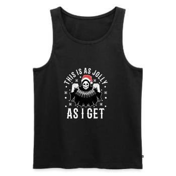 This Is As Jolly As I Get - Men's Premium Organic Tank Top - black - Front - AI Model Male 178 light (178cm)