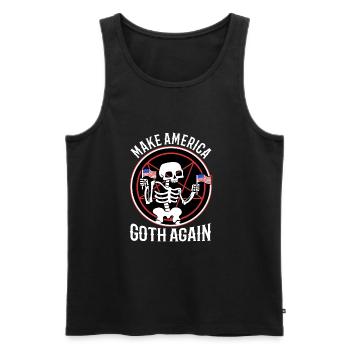 Make america goth again - Männer Premium Bio Tank Top - Schwarz - Vorne - AI Model Male 178 light (178cm)
