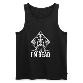 So Goth I'm Dead - Männer Premium Bio Tank Top - Schwarz - Vorne - AI Model Male 178 light (178cm)