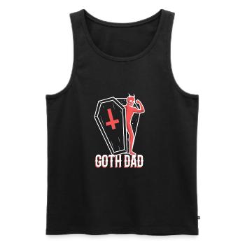 Papa gothique - Débardeur bio Premium Homme - noir - Devant - AI Model Male 178 light (178cm)