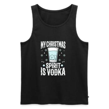 Mon de Noël est la vodka - Débardeur bio Premium Homme - noir - Devant - Michal (187cm)