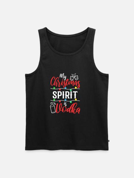 My christmas spirit is vodka - Men's Premium Organic Tank Top - black