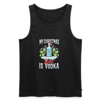 Mon de Noël est la vodka - Débardeur bio Premium Homme - noir - Devant - Michal (187cm)