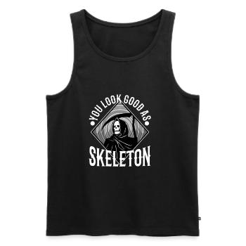 You look good as skeleton - Men's Premium Organic Tank Top - black - Front - Michal (187cm)
