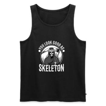 You look good as skeleton - Men's Premium Organic Tank Top - black - Front - Michal (187cm)