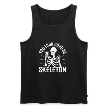 You look good as skeleton - Men's Premium Organic Tank Top - black - Front - Michal (187cm)
