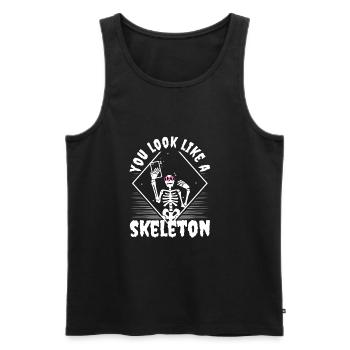 You look good as skeleton - Men's Premium Organic Tank Top - black - Front - Michal (187cm)