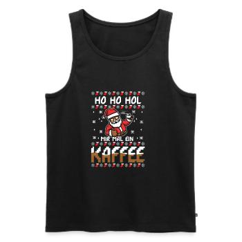 Ho Ho Hol mir mal ein Kaffee - Männer Premium Bio Tank Top - Schwarz - Vorne - AI Model Male 178 light (178cm)