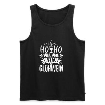 Ho Ho Hol mir mal ein Glühwein - Männer Premium Bio Tank Top - Schwarz - Vorne - AI Model Male 178 light (178cm)