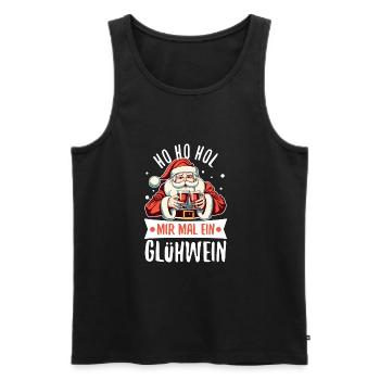 Ho Ho Hol mir mal ein Glühwein - Männer Premium Bio Tank Top - Schwarz - Vorne - AI Model Male 178 light (178cm)