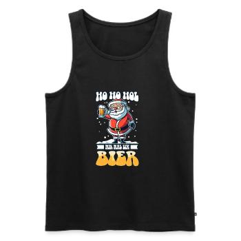 Ho Ho Hol mir mal ein Kaffee - Männer Premium Bio Tank Top - Schwarz - Vorne - AI Model Male 178 light (178cm)