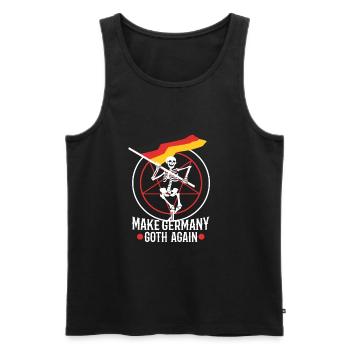 Make Germany goth again - Männer Premium Bio Tank Top - Schwarz - Vorne - AI Model Male 178 light (178cm)