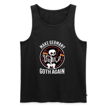 Make Germany goth again - Männer Premium Bio Tank Top - Schwarz - Vorne - AI Model Male 178 light (178cm)