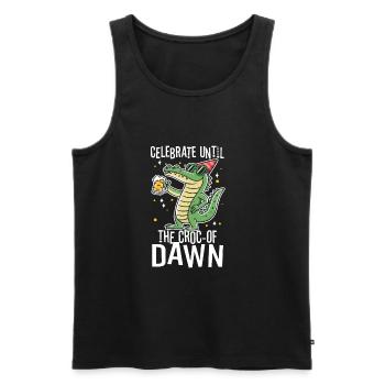 Celebrate until the croc-of dawn - Men's Premium Organic Tank Top - black - Front - AI Model Male 178 light (178cm)