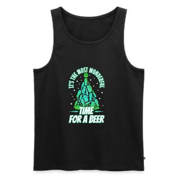 It's the most Wonderful time for a Beer - Männer Premium Bio Tank Top - Schwarz - Vorne - AI Model Male 178 light (178cm)