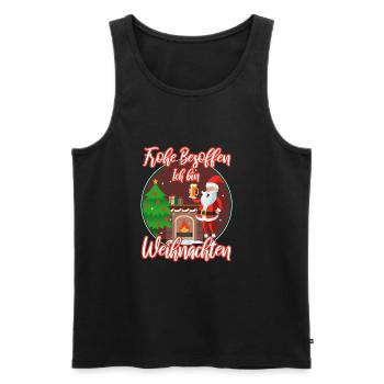 Frohe besoffen ich bin Weihnachten - Männer Premium Bio Tank Top - Schwarz - Vorne - AI Model Male 178 light (178cm)