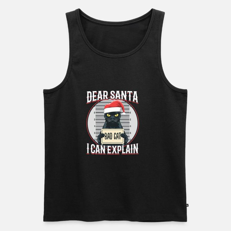 Dear santa i can explain - Männer Premium Bio Tank Top - Schwarz