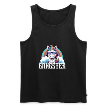 Licorne Gangsta - Débardeur bio Premium Homme - noir - Devant - AI Model Male 178 light (178cm)