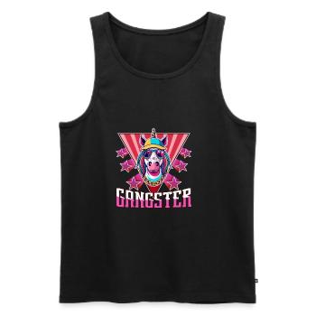 Licorne Gangsta - Débardeur bio Premium Homme - noir - Devant - AI Model Male 178 light (178cm)