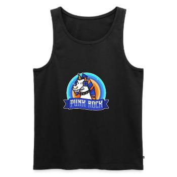 Punk Rock Unicorn - Männer Premium Bio Tank Top - Schwarz - Vorne - AI Model Male 178 light (178cm)