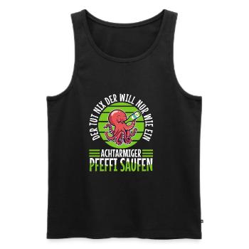 Der tut nix der will nur wie ein achtarmiger - Männer Premium Bio Tank Top - Schwarz - Vorne - Michal (187cm)