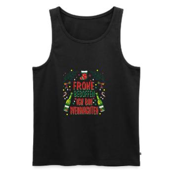 Frohe besoffen ich bin Weihnachten - Männer Premium Bio Tank Top - Schwarz - Vorne - AI Model Male 178 light (178cm)