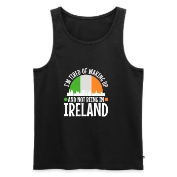 Im tired of waking up and not being in Ireland - Men's Premium Organic Tank Top - black - Front - AI Model Male 178 light (178cm)