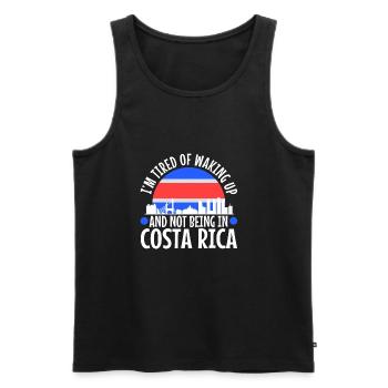 Je suis fatigué de me réveiller et de ne pas être au Costa Rica - Débardeur bio Premium Homme - noir - Devant - Michal (187cm)