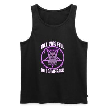 Hell Was Full So I Came Back - Lifeerror - Men's Premium Organic Tank Top - black - Front - Michal (187cm)
