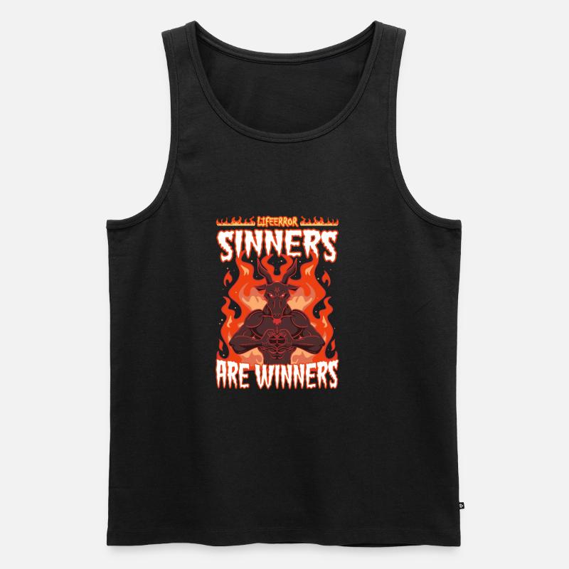 Sinners are Winners - Lifeerror - Männer Premium Bio Tank Top - Schwarz