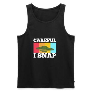 Careful i snap alligator - Männer Premium Bio Tank Top - Schwarz - Vorne - AI Model Male 178 light (178cm)