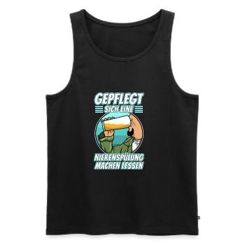 Well-groomed to have a kidney irrigation - Men's Premium Organic Tank Top - black - Front - AI Model Male 178 light (178cm)